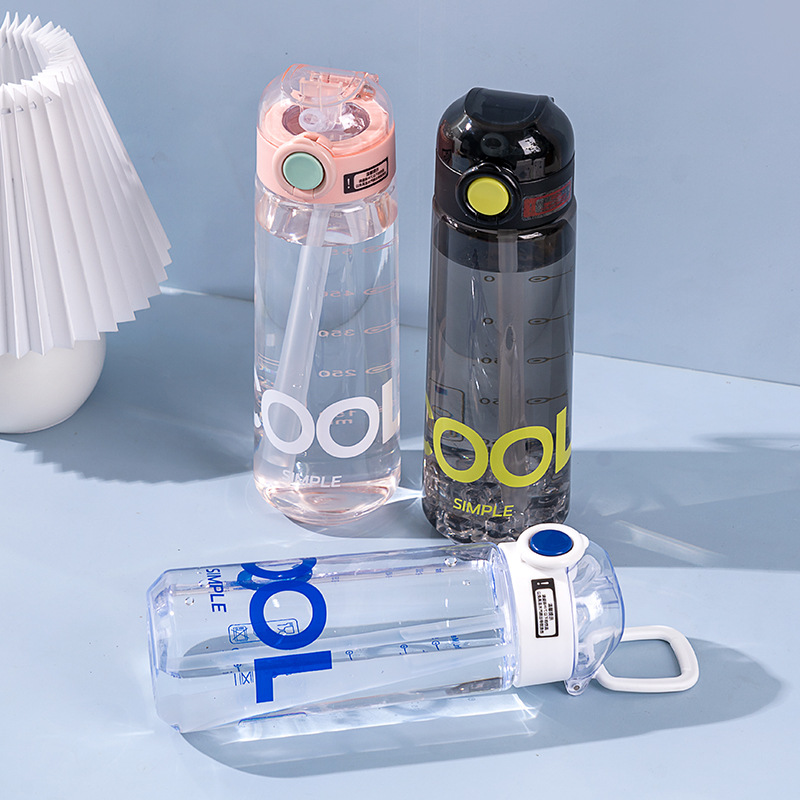 Yitong nueva taza de agua deportiva de gran capacidad taza de plástico de verano estudiantes de oficina adultos hervidor de agua portátil de paja