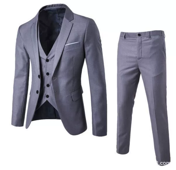 Мужской комплект, классический жакет костюма, легкое и тонкое платье, Slim fit, корейский стиль