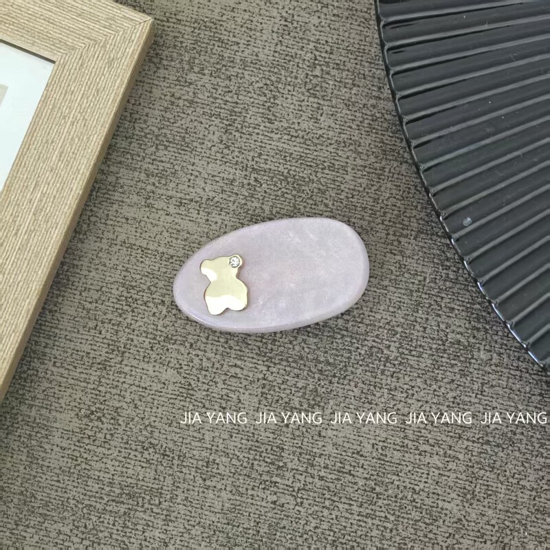 可爱卡通小熊醋酸发卡甜美发夹刘海夹侧边夹高级感百搭鸭嘴夹发饰|undefined