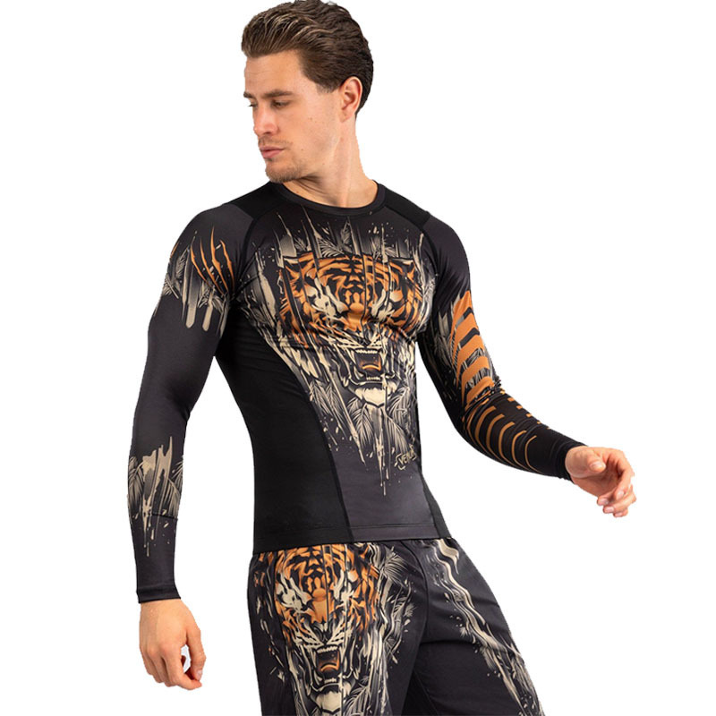 New Venom Men's Super Elastic Quick-Drying Sports Tights Boxing Suit Running Training Compression Fitness Suit