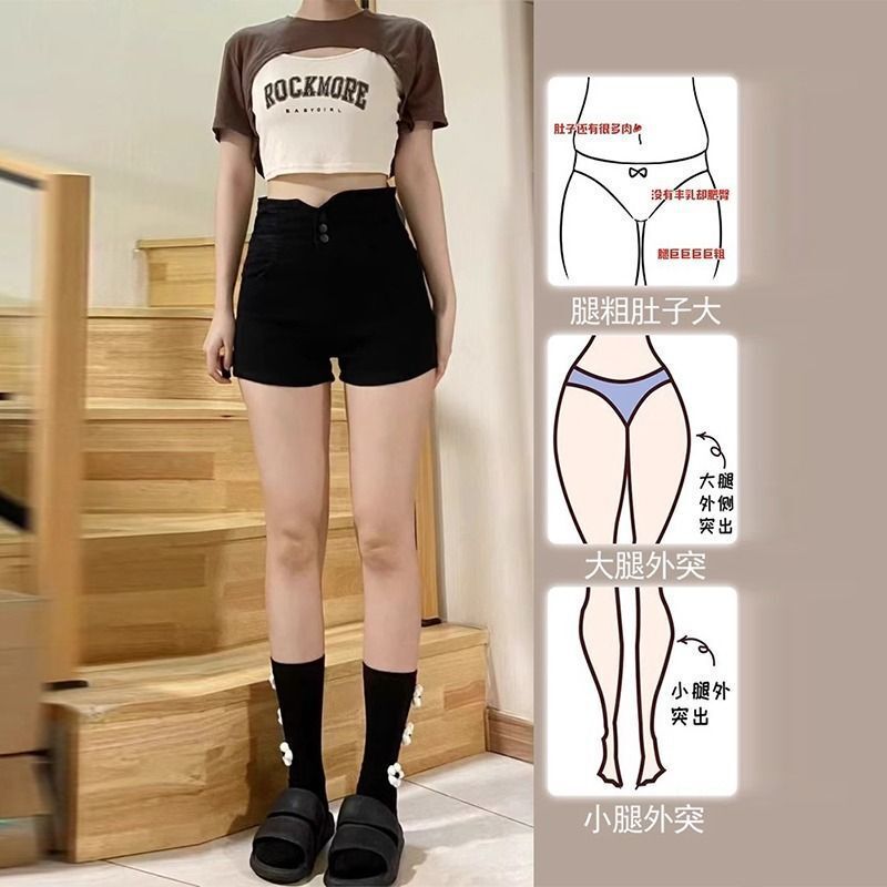 Plus-Size High-Waisted Straight-Leg Wide-Leg Denim Shorts for Women, Summer Thin Style, Sexy Sweet and Spicy Artistic Trendy Fashion for Plus-Size Women Plus-Size High-Waisted Straight-Leg Wide-Leg Denim Shorts for Women, Summer Thin Style, Sexy Sweet and Spicy Artistic Trendy Fashion for Plus-Size Women