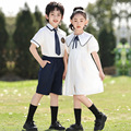 幼儿园园服夏装儿童六一合唱表演服毕业班服学院风衬衫小学生校服