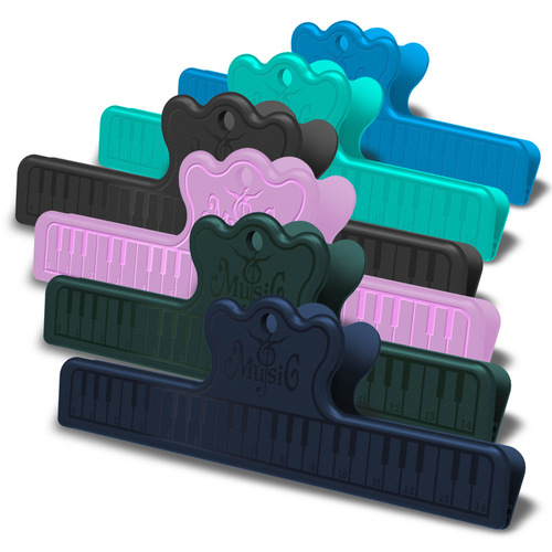 Music score clip, long tail clip, plastic folder, book clip, music score clip, gift delivery, student office, drop-resistant