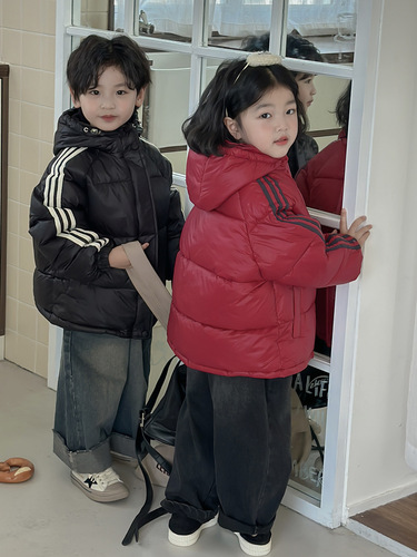 Korean Version Children's Thick Cotton Padded Coat Autumn/Winter Casual Cotton Jacket Outerwear for Boys and Girls, Down Padded Coat, Cross-Border Trade Children's Clothing