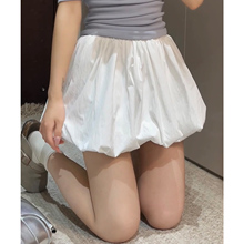 花苞半身裙2025夏季薄款小个子大裙摆高腰慵懒风显瘦百搭蓬蓬裙