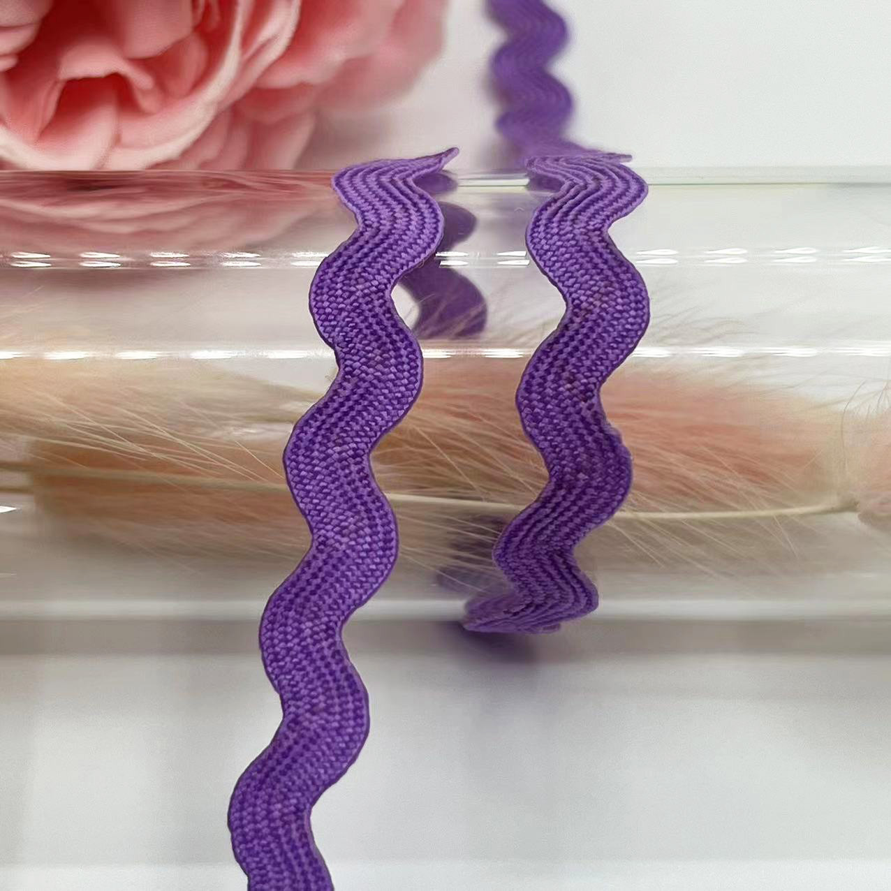 5mm onda de color sólido en forma de S borde curvo de encaje cortina de cinta sombrero ropa para niños accesorios de boda accesorios de ropa en stock