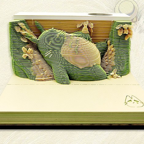 2026 nueva nota adhesiva tridimensional panorámica de la casa del árbol 3D tallado en papel al por mayor transfronterizo decoración de escritorio TK regalo de cumpleaños para hombres y mujeres