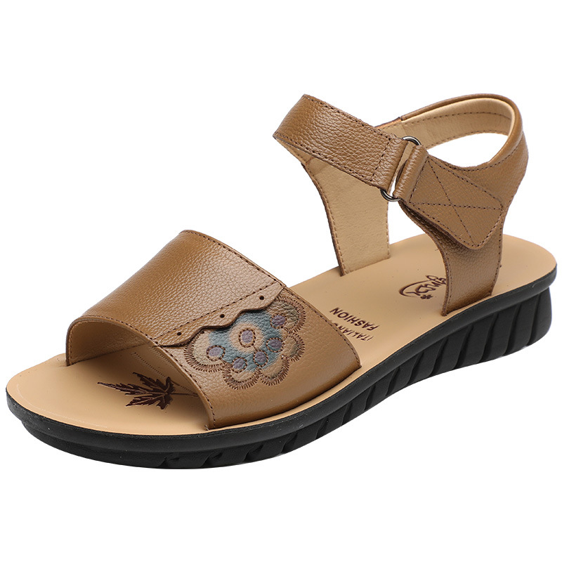 C4721 1120K GIÀY DÉP SANDAL NỮ RUITDT BIG SIZE NGOẠI CỠ ĐẾ MỀM MÙA HÈ TRUNG NIÊN HỌA TIẾT HOA GIÀY DÉP NỮ DA BÒ G04 SẢN PHẨM MỚI