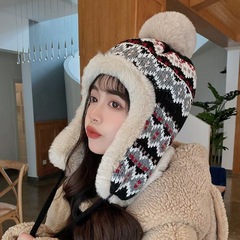 帽子女性冬雷鋒帽子韓国版かわいい東北冬スキー防風耐寒保温厚い耳保護民族風
