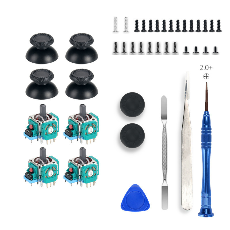 Suitable for Ps5 Joystick Repair and Replacement Screw Mushroom Head Rubber Cap Tool Set 08