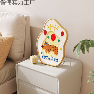 Dopamine Polka Dot Cat Desktop Decoration Painting Bedside Table Painting Bedroom Hanging Painting Entrance Cabinet Tv Cabinet Ornaments