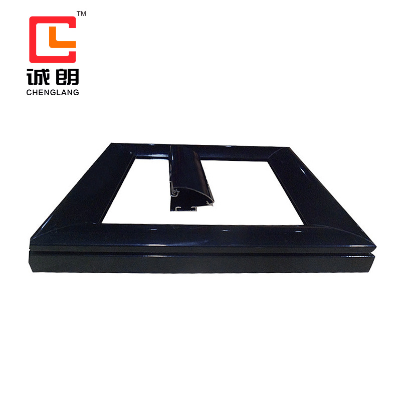 支持混批 单面超薄灯箱型材 3分弧形亮黑色灯箱异形铝型材