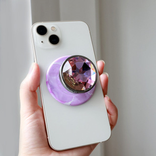 Metal Enamel Diamond Magnetic Bracket Diamond Magnetic Mobile Phone Airbag Bracket Rotatable Removable Airbag Bracket