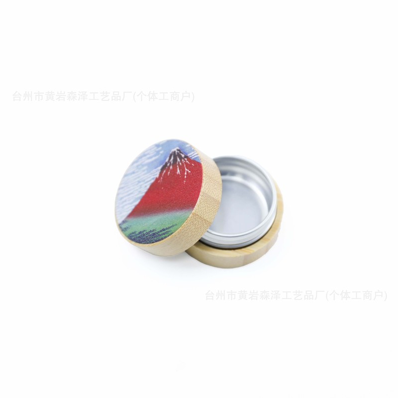 木製ミニ茶缶、ルージュ口紅缶、小さな薬缶、古代口紅缶、密封缶、化粧品ボトル、旅行|undefined