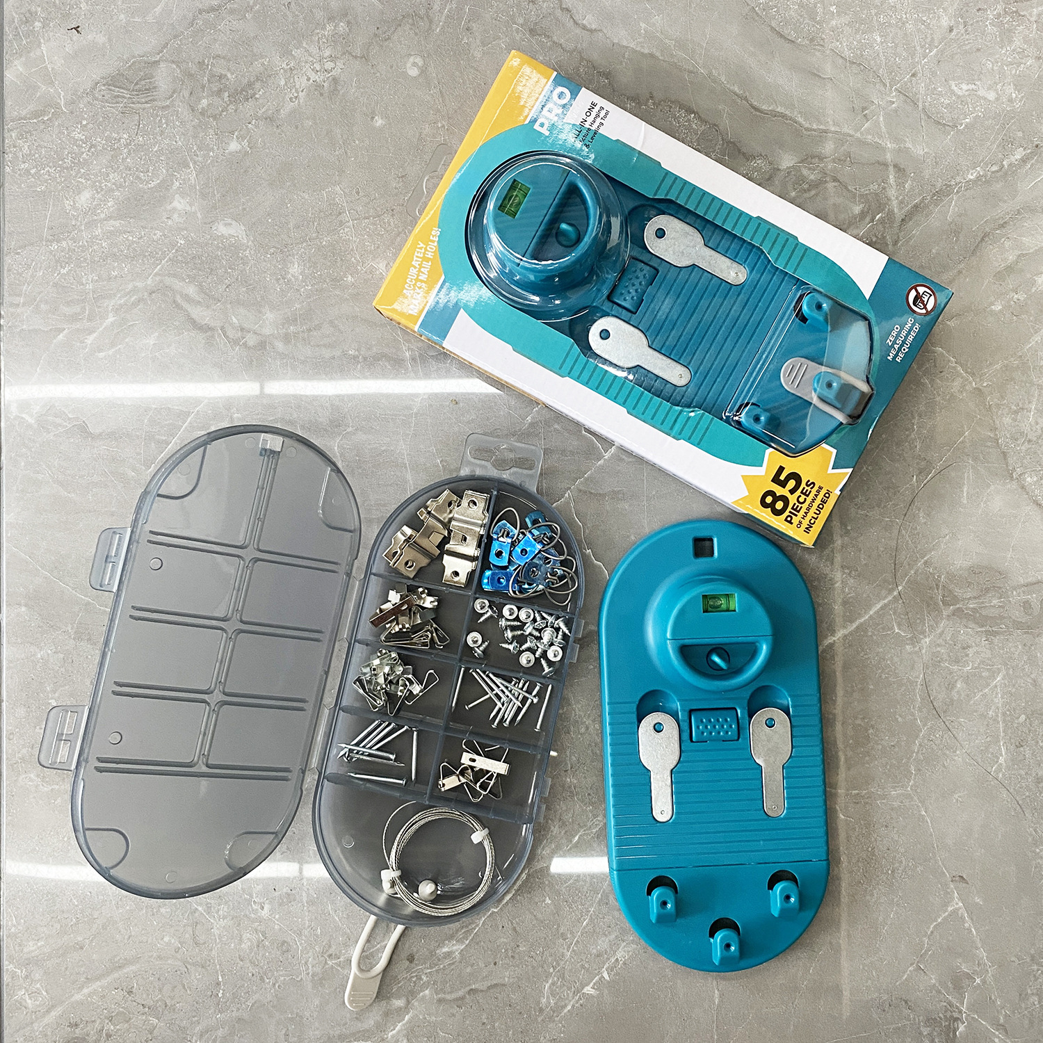 现货85件套一体式悬挂调平工具 GO HANG IT 相框挂钩挂画水平尺