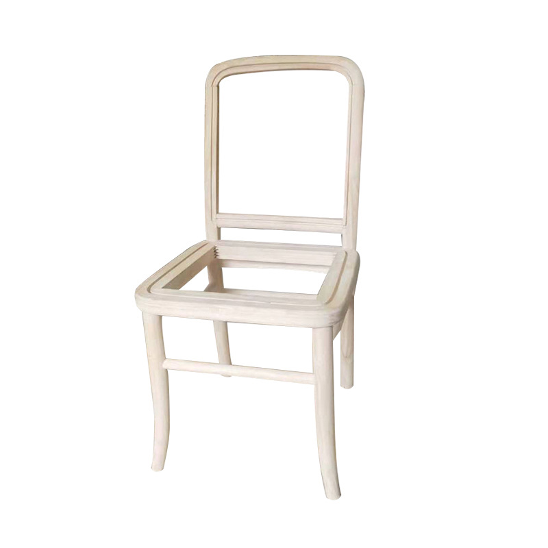 全实木休闲餐椅厂家供应橡胶木餐椅白茬小美美式白坯