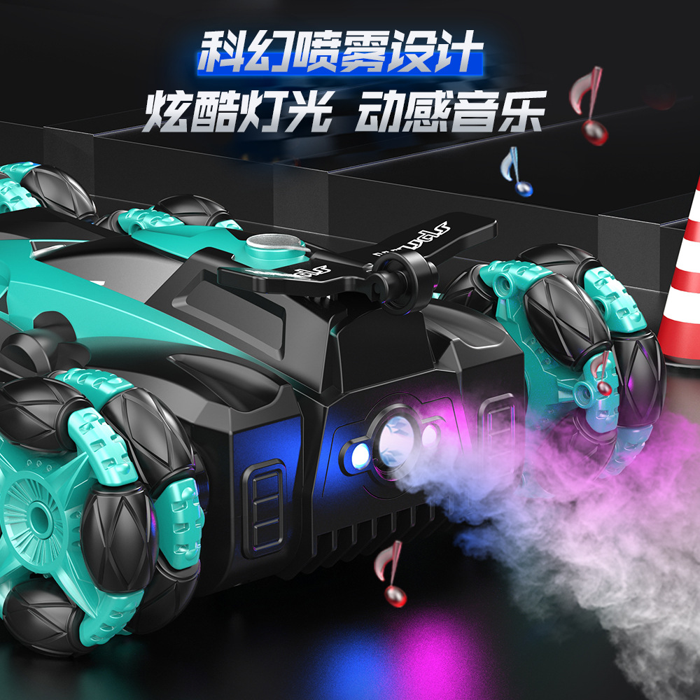Transfronterizo de seis ruedas de control remoto del coche gesto inducción deriva truco vehículo todoterreno Música control remoto inalámbrico niño juguete