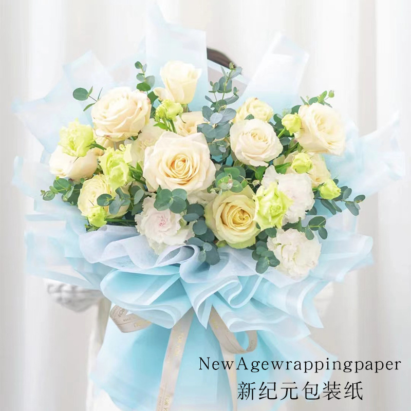Huaxi nueva era marco impermeable flor papel de embalaje de niebla papel de ramo de flores marco de papel floral material de embalaje floral al por mayor