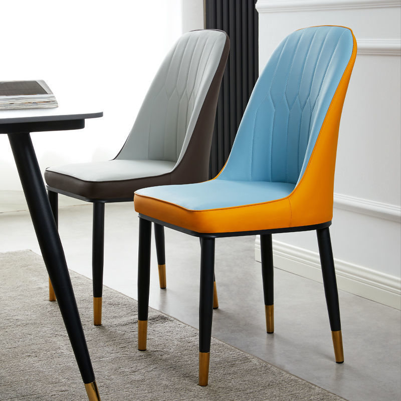 Silla de comedor de lujo ligero, hogar, restaurante simple, respaldo, taburete de maquillaje, mesa y silla de ocio, silla de negociación de hotel, una pieza al por mayor