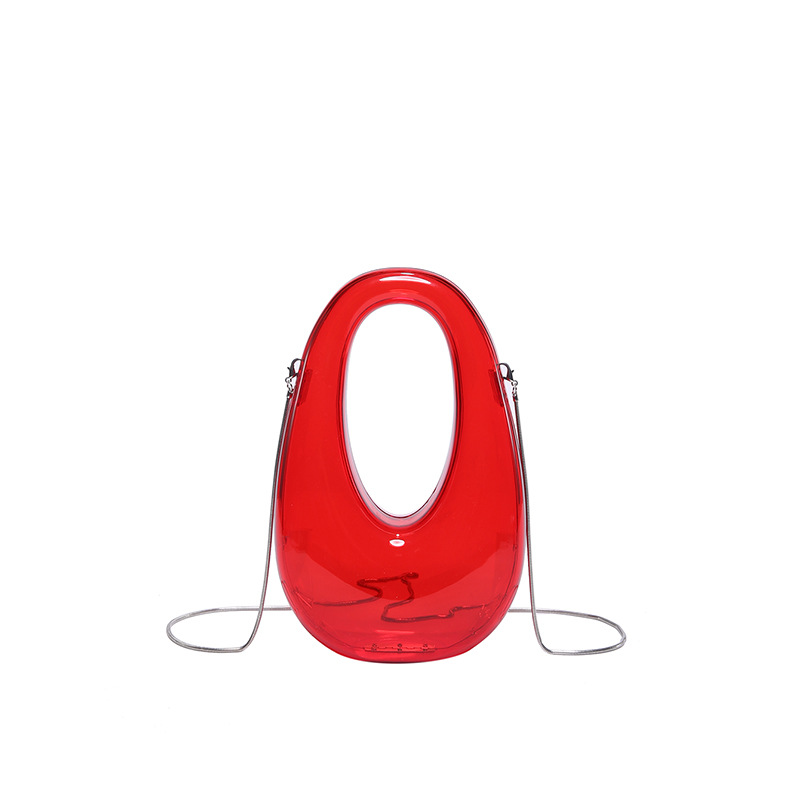 Textura transfronteriza cadena bolsa casual otoño / invierno 2025, nueva bolsa de hombro acrílica, bolsa de mujer de moda transparente