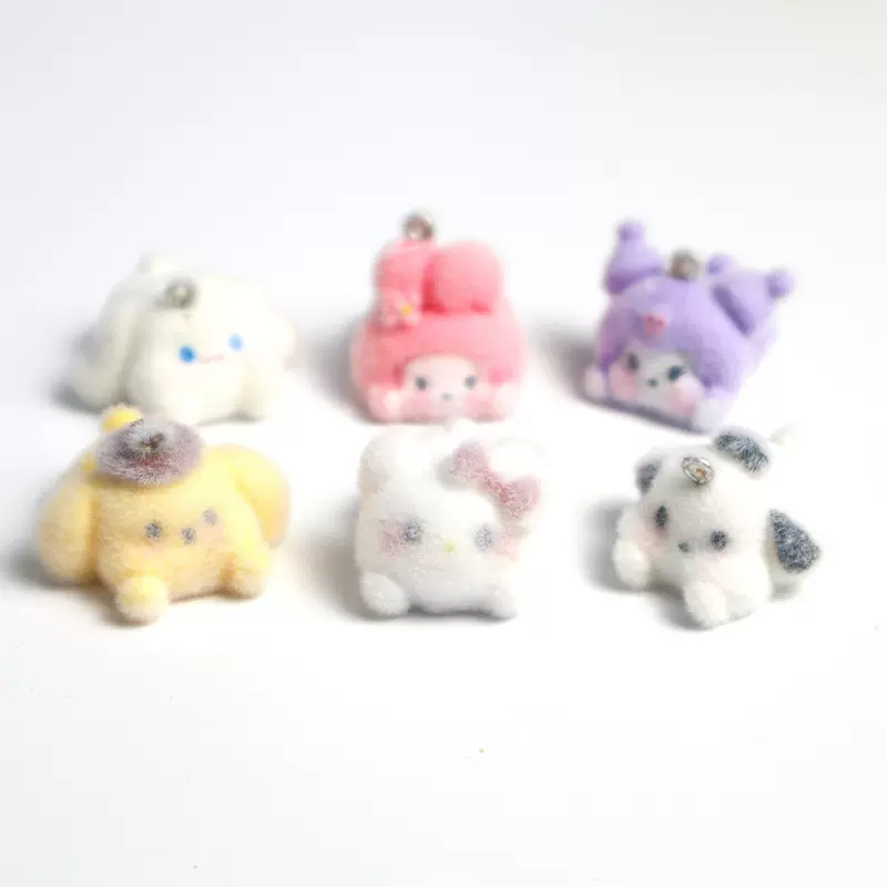 三丽鸥立体树脂植绒卡通钥匙扣挂件包包挂饰小礼品可爱公仔汽车链