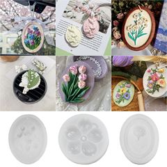 石膏挂牌郁金香模具DIY车载挂件衣橱香片铃兰花模具