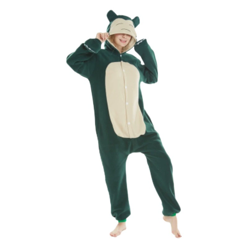 Оптовая Продажа с фабрики мультфильм животных цельный пижамы полярный флис для взрослых Хэллоуин пара домашняя одежда