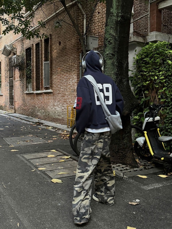 美式复古重磅刺绣连帽开衫卫衣男女款春秋季潮牌高街宽松休闲外套|undefined