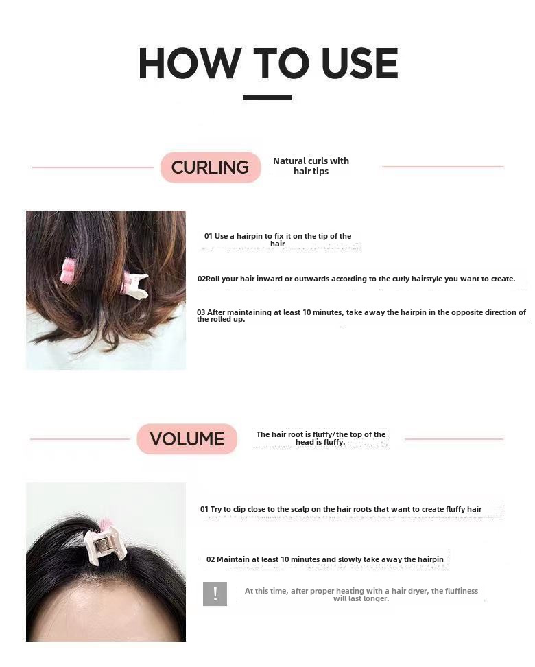 Hair Roller Pins For Volume Root Fluffy Front Bangs Styling Clip_voghion.com