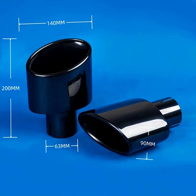 Pipe Manufacturer Wholesale, Exhaust pipe - 02-50320-three-dimensional-slope-titanium-black