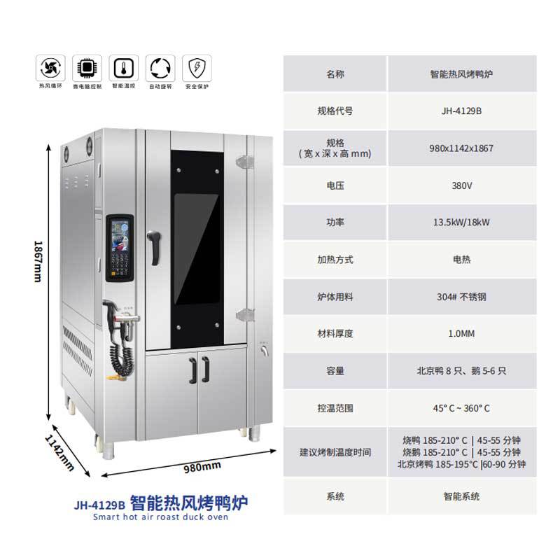 4129B 뜨거운 공기 로스트 오리 오븐 (6 전기 난방 모델) 결합 304
