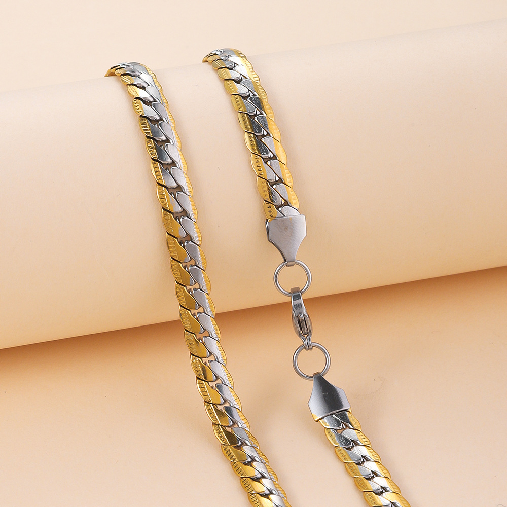 Retro Classic Style Geometric Titanium Steel Mixed Metal Plating Men's Chain Necklace Healing Crystals Necklaces display picture 8