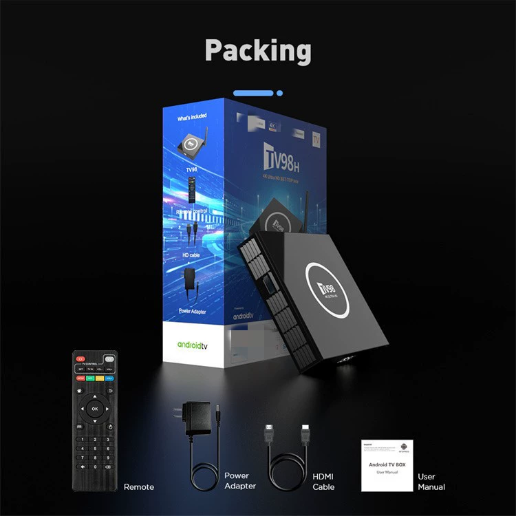 Кросс-бордер tv98H сетевой ресивер Android12 2.4GWIFI ТВ-бокс tv98 одиночная частота TVbox