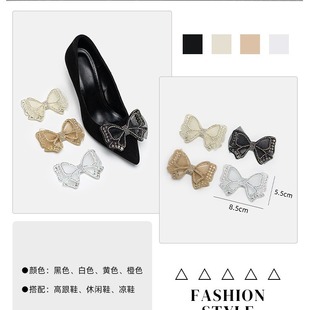 New manufacturers wholesale three-dimensional bow shoe flower jewelry rhinestone shoes decorative shoe buckle take the whole net price to inquire