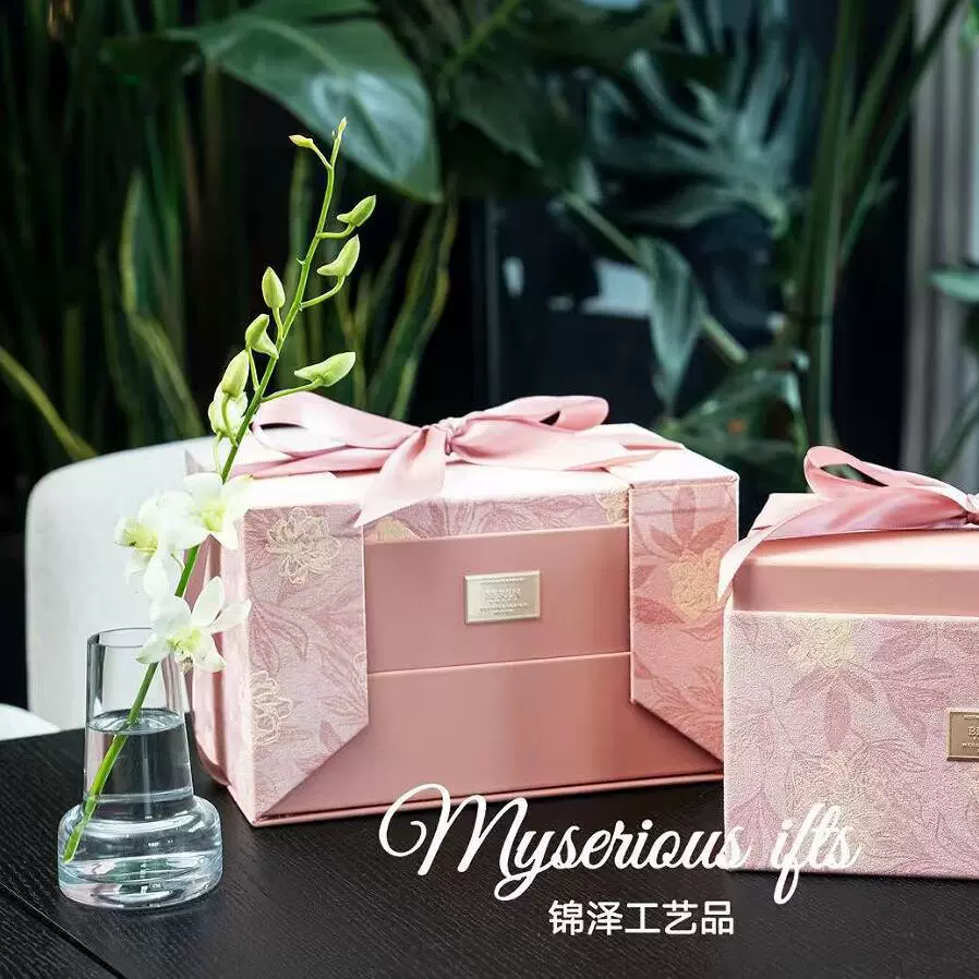 现货/2025新款雪雾迷林系列方形双层喜糖盒结婚婚庆用品ins风伴手