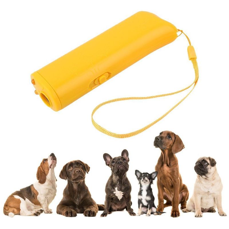 国境を越えたシングルヘッドのダブルヘッドLED懐中電灯超音波犬駆除器携帯型犬トレーニング器ケースに電池がない|undefined
