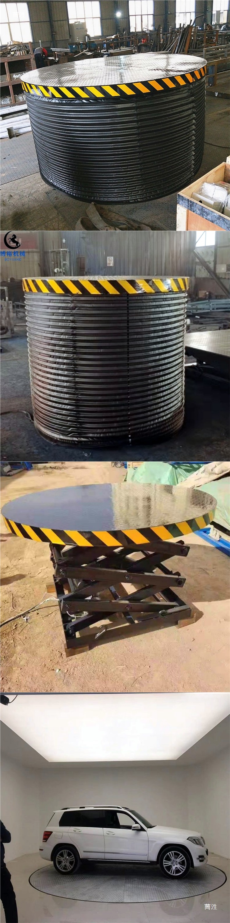 Electric Lifting and Rotating Platform for Car Showrooms, Large Industrial Rotating Display Stand, Work Lift Platform