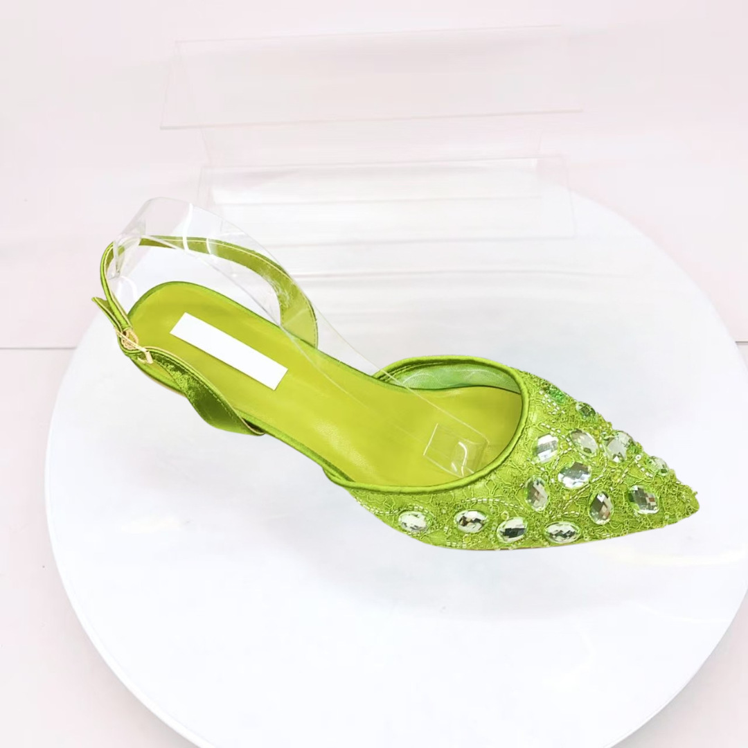 Zapatos de diseño italiano de alta gama para bodas, zapatos de mujer, encaje de diamante de verano, sandalias de talón alto