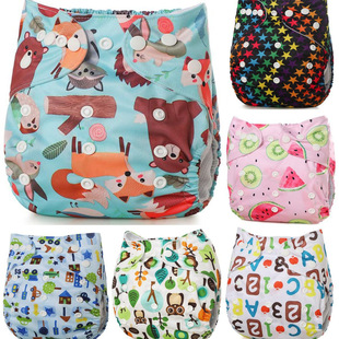 Infant Diapers Digital Printed Leak-Proof Cloth Diapers Baby Washable Diaper Pants Children's Urinary Training Pants Diaper