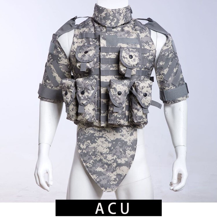 Dark Zone Breakthrough American OTV Tactical Vest Protective Training Interceptor ACU CP Camouflage Black Crotch Vest
