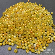 批发缅甸翡翠黄翡小珠散3.5mm迷你小珠子diy多圈手链手串文玩隔珠