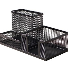 Multifunctional Combination Pen Holder Metal Storage Pen Box Three-Compartment Combination Iron Pen Box Creative Simple Pen Pot Pen Rack Wholesale