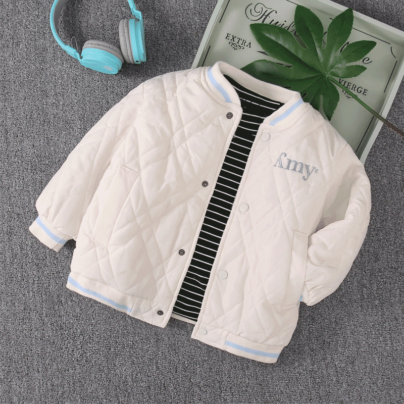 Capa de algodón para niños, chaqueta de invierno, chaqueta de lana, uniformes escolares para niños y niñas, chaqueta de béisbol caliente