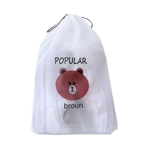 Bear Mouth Drawstring Dustproof and Moistureproof Clothing Underwear Socks Packaging Bag Travel Storage Bag Divided Bag