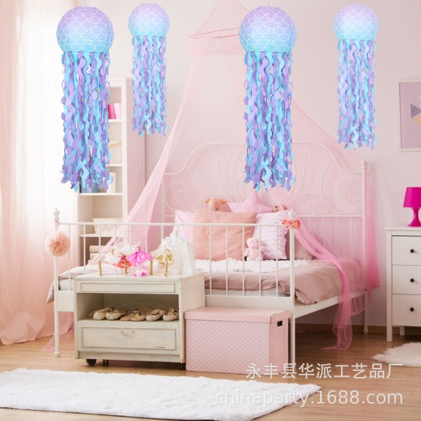 Фабрика прямая Русалка Медуза фонарь градиент Русалка Медуза фонарь украшение аквариума украшение партии