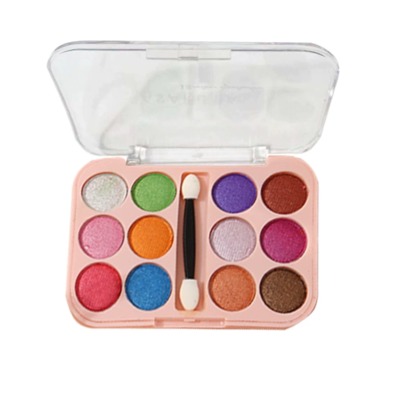 New Student Stage Performing 12 Color Eye Shadow Plate Potato Mud, Blue Purple Purple Powder White Red Gold Colorful Eye Shadow