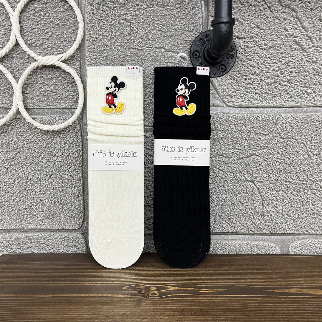 Yikatu Yikatu Kidsren's Socks Wholesale 2025 New Cartoon Embroidered Logo Family Socks Without Heel One Size Fits All 8153-9