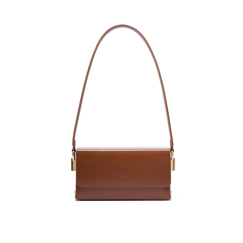Chain Underarm Bag Genuine Leather Women's Shoulder Bag Commuter Luxury Fashion Simple New Small Square Crossbody Bag - Thumbnail 6
