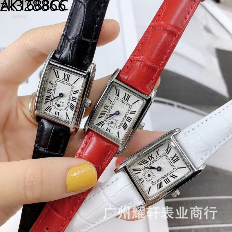 Fashionable Small Square Watch for Women, Quartz Small Red Watch with Two and a Half Hands, Wholesale Agent for Xin Yue