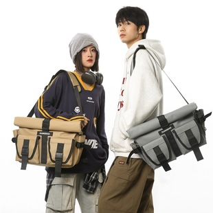 New Men's Functional Cross-Body Bag Men's Sports Waterproof Travel Shoulder Bag Large Capacity Computer Expansion Messenger Bag